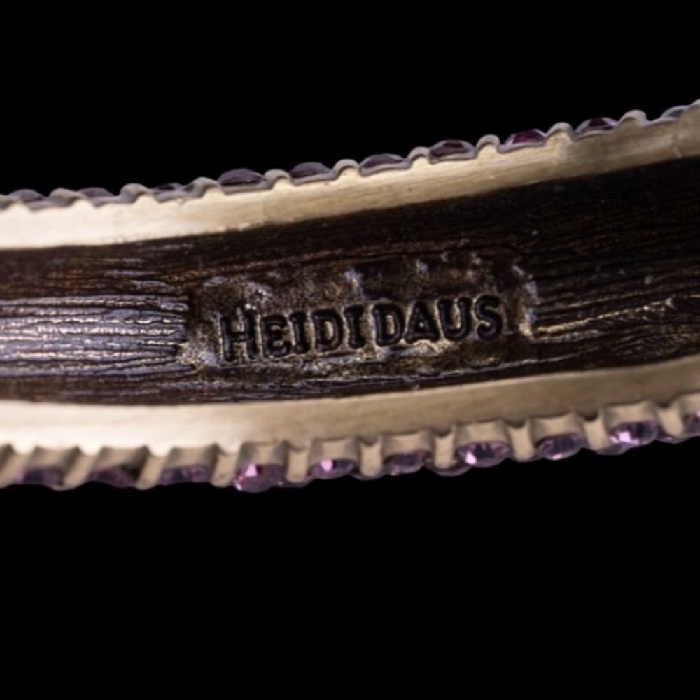 Heidi Daus Pink Crystal Hinge Bangle Bracelet - Picture 3 of 5
